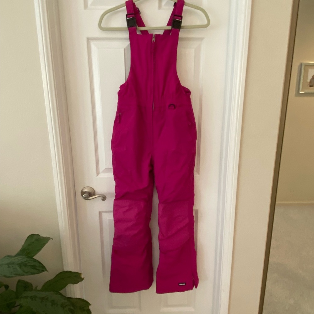 Girls Pink Land’s End Waterproof Bibs size 12